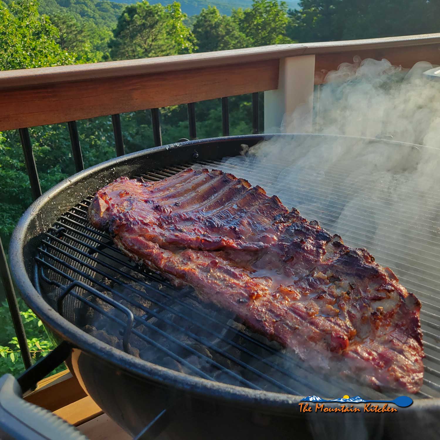 Thai Sweet Chili Ribs on grill