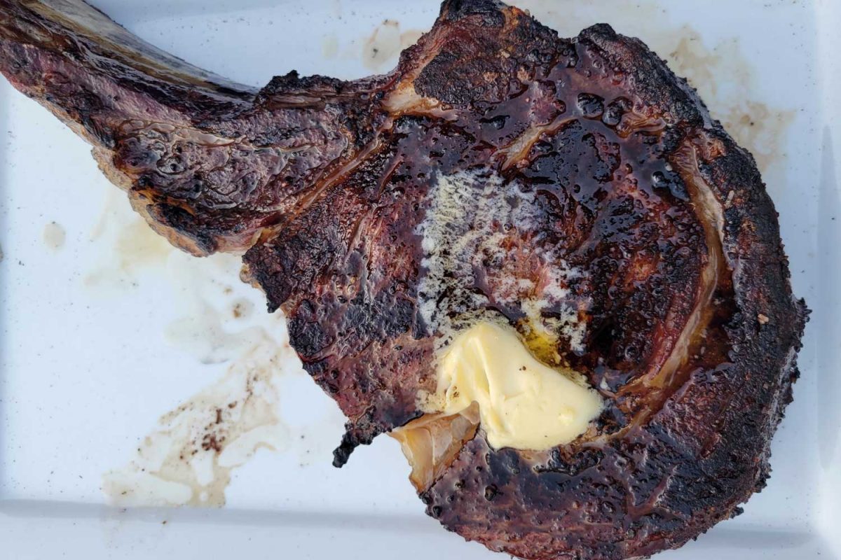 steak resting with butter