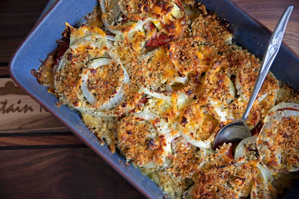 baked 4 cheese zucchini casserole