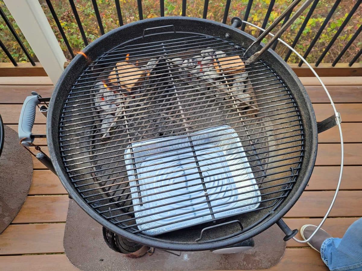 charcoal grill setup for smoked turkey