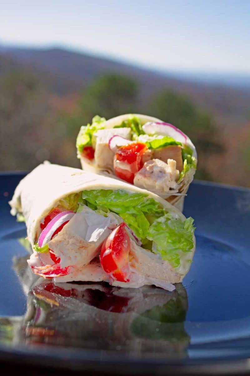 smoked turkey wrap sliced and ready to eat
