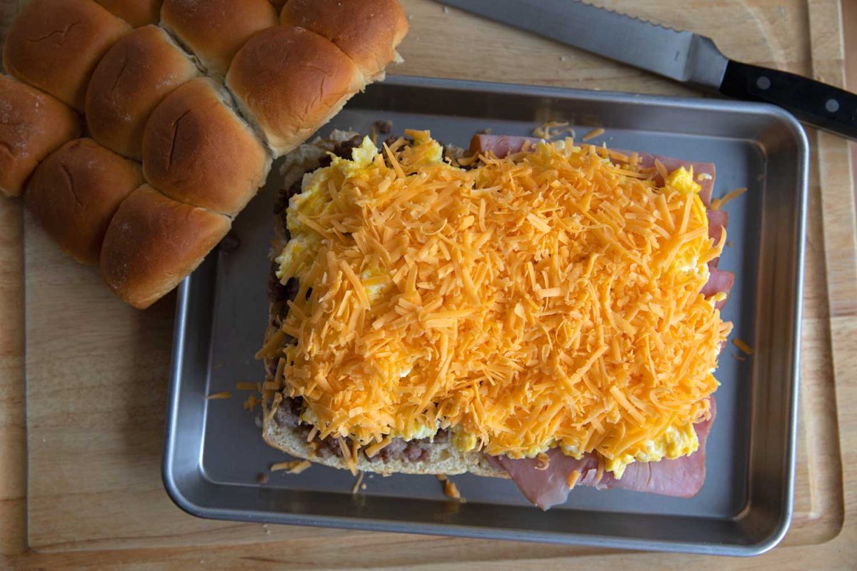 prepared sliders with tops off