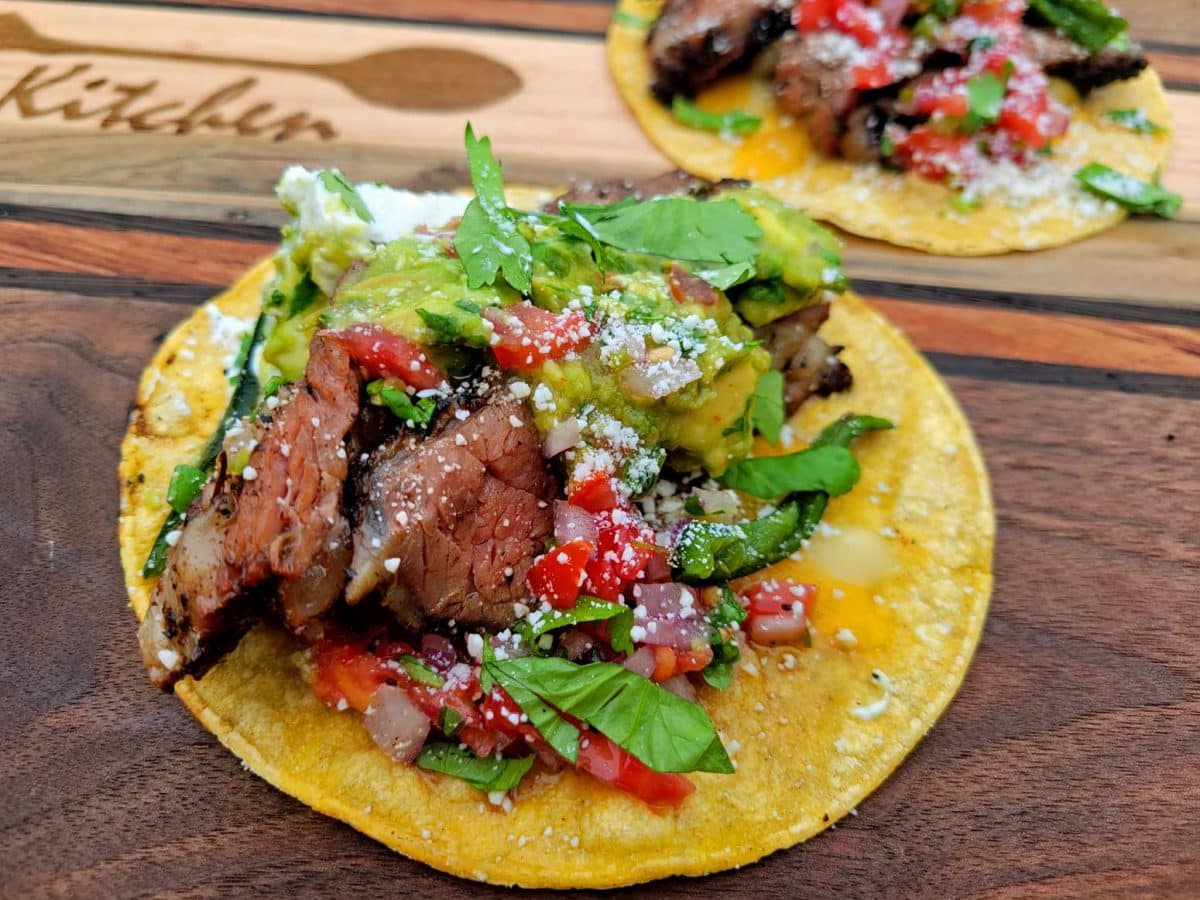 steak taco ready to eat