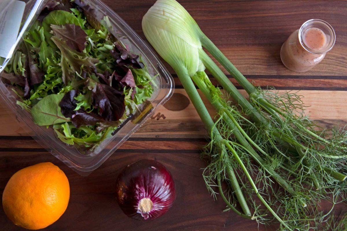ingredients to make fennel orange salad