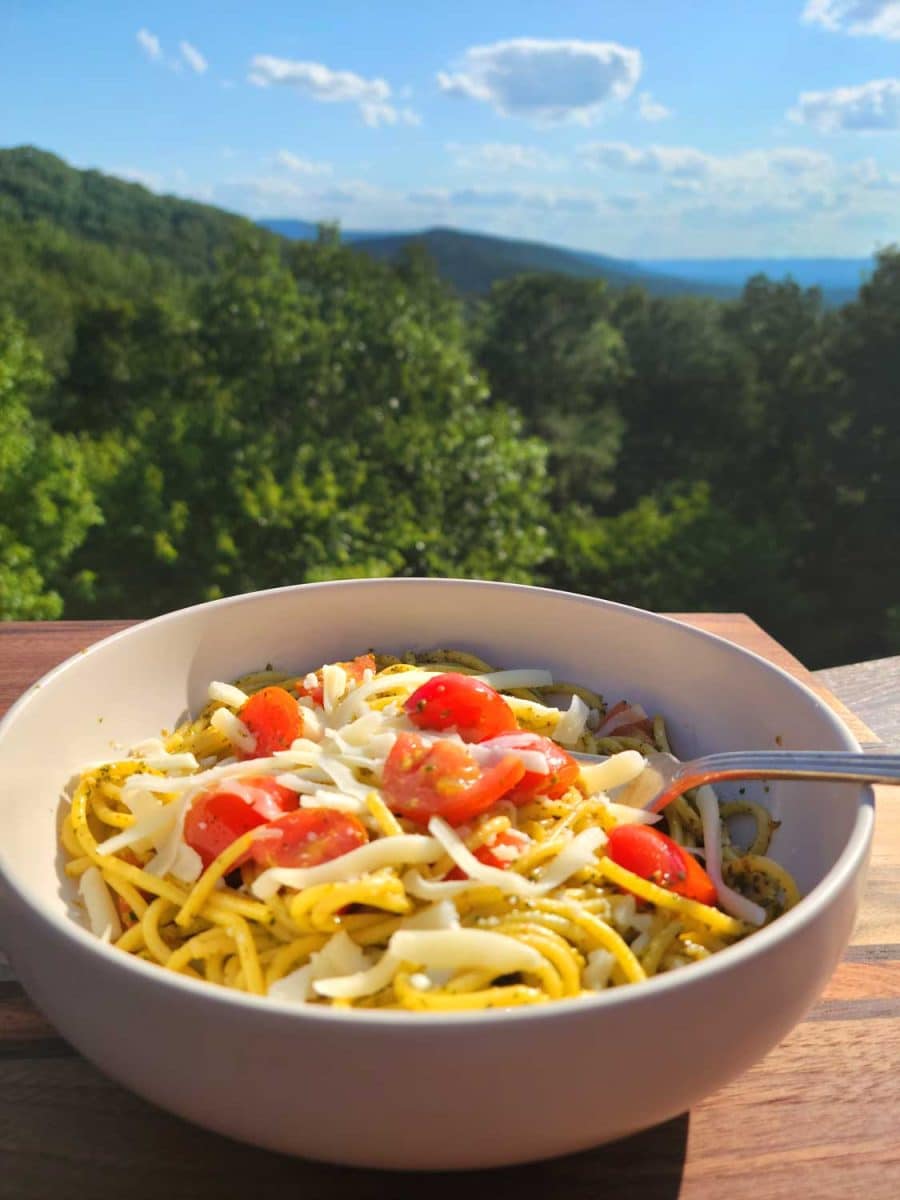 bowl of pasta ready to eat