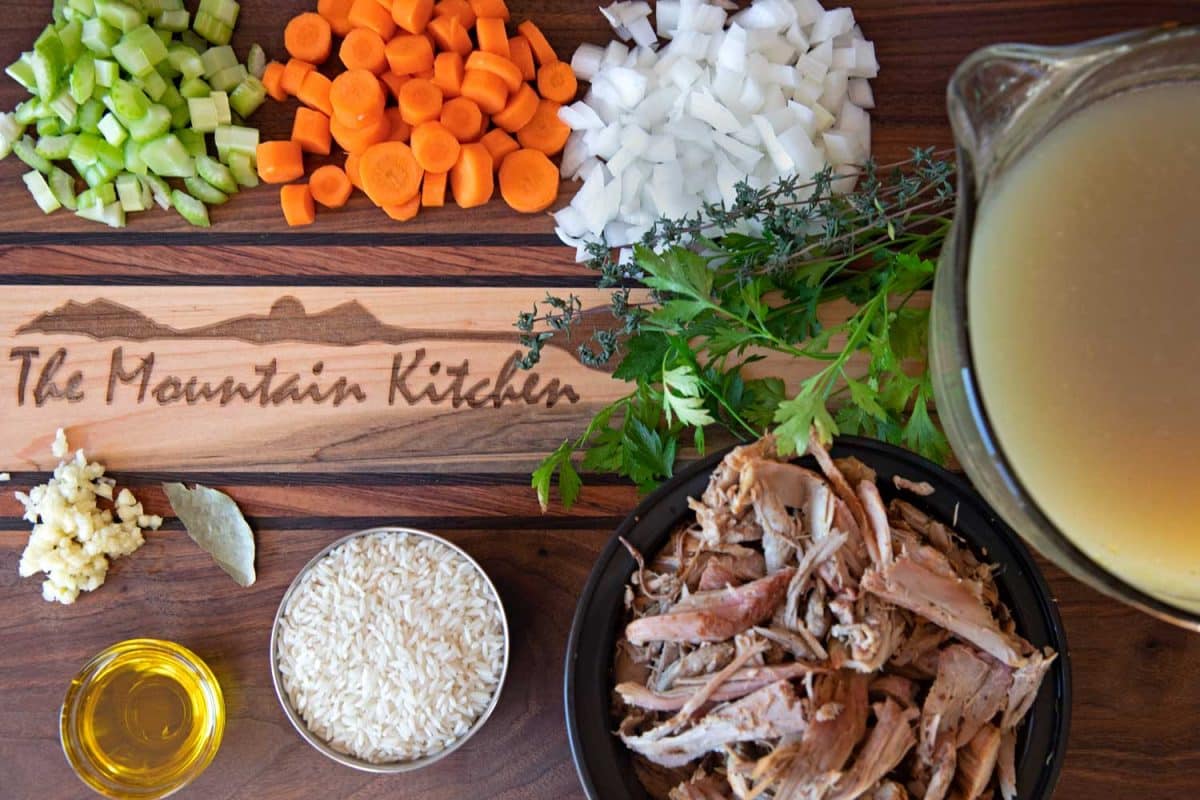 ingredients for leftover turkey soup