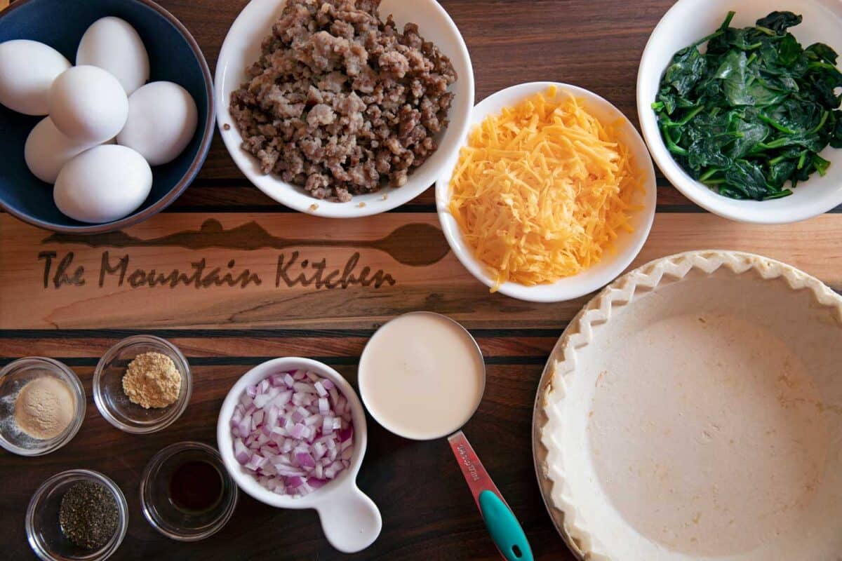 ingredients to make quiche