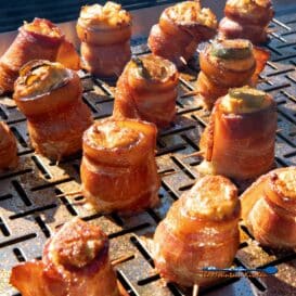 smoked pig shots on grill