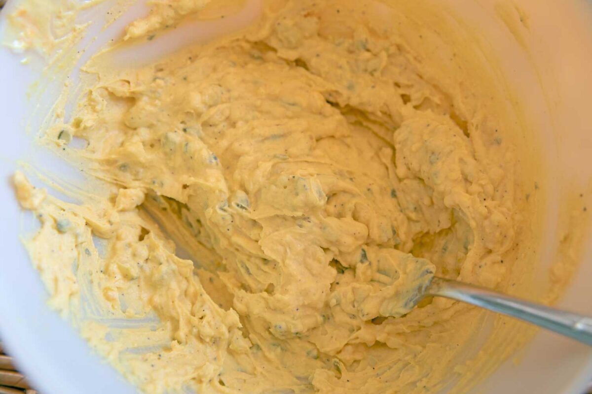 egg yolk mixture in bowl