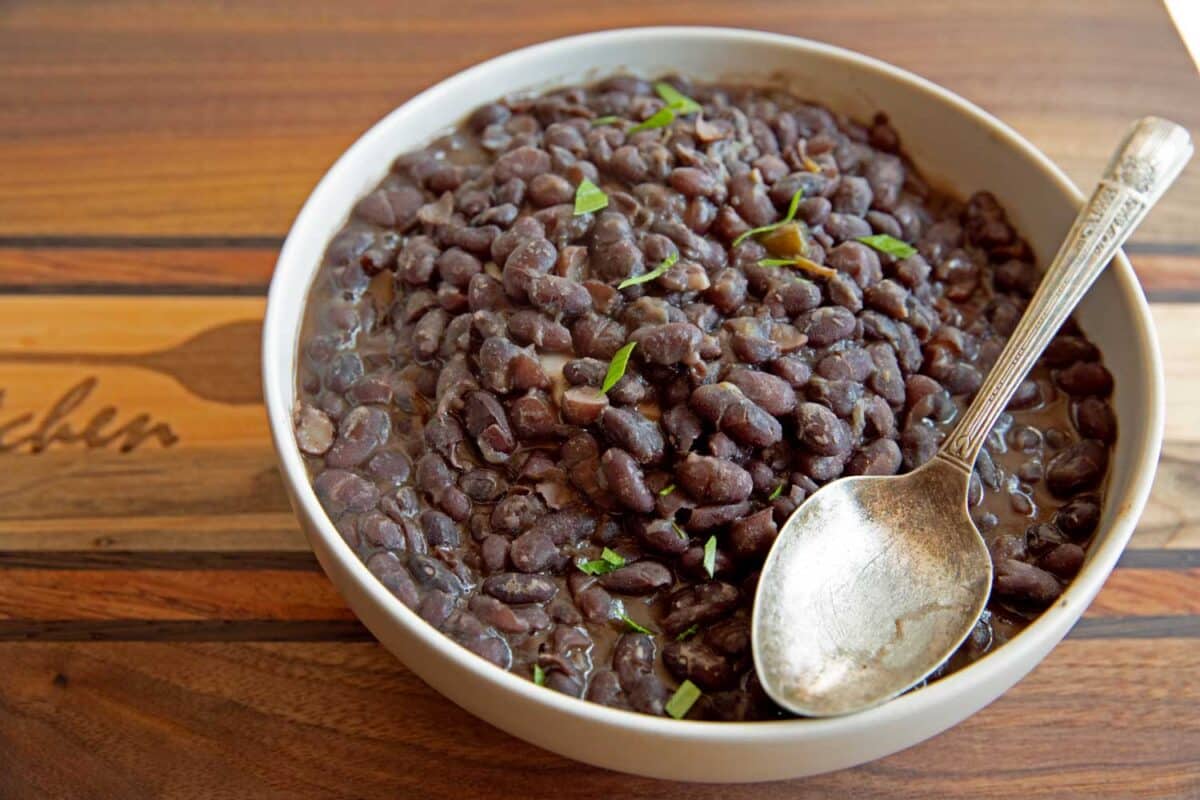 bowl of beans ready to eat