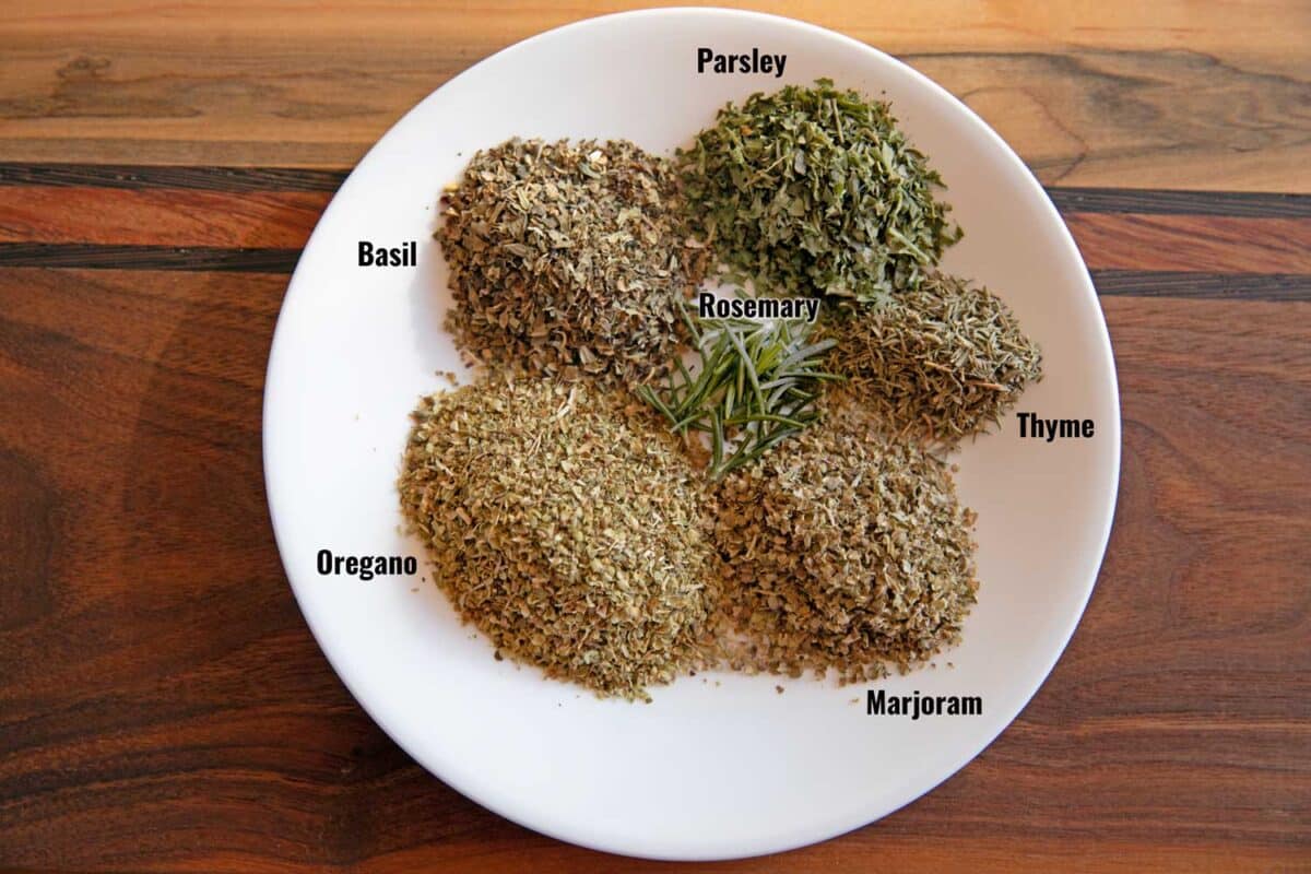 plate with spice ingredients