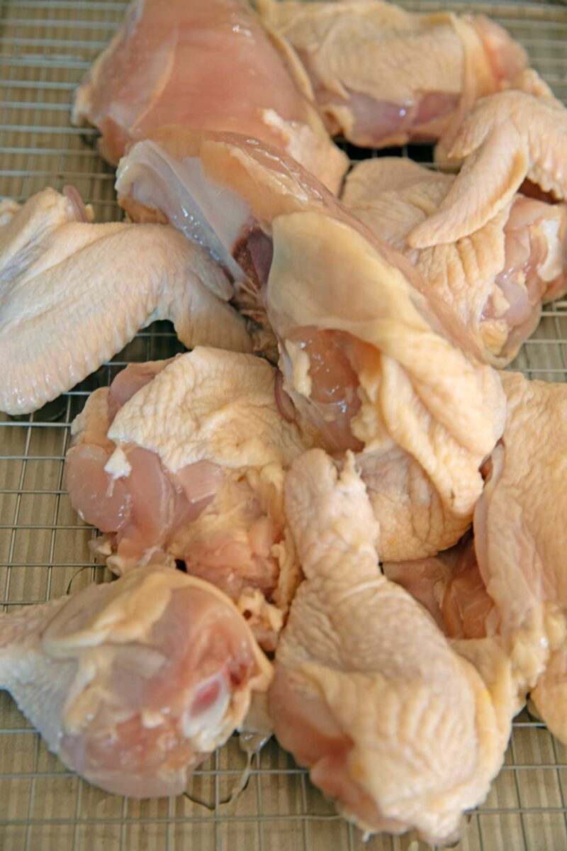 chicken cut up ready to brine